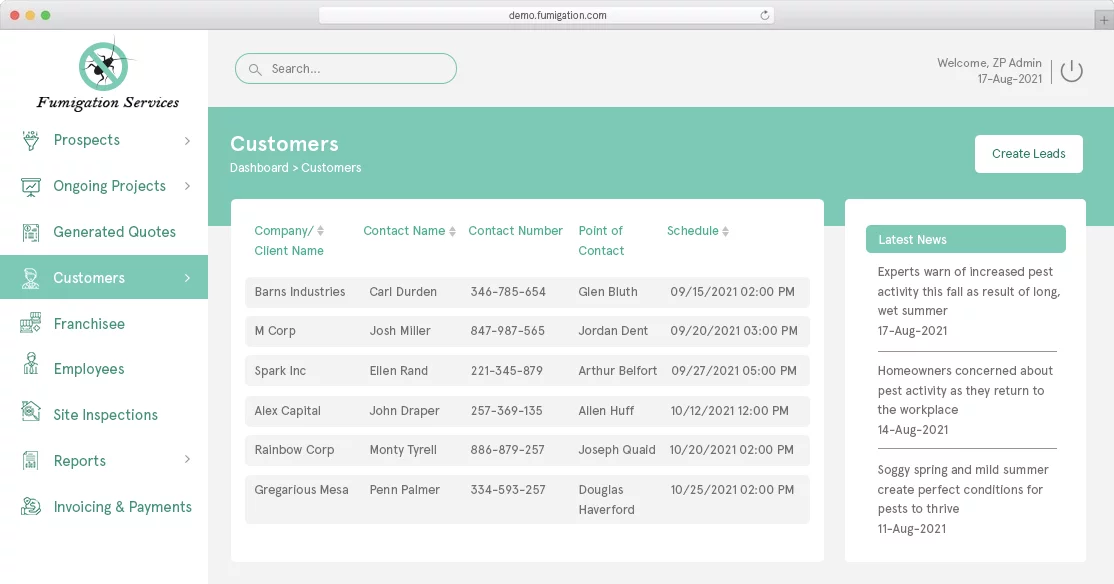 Portfolio CRM